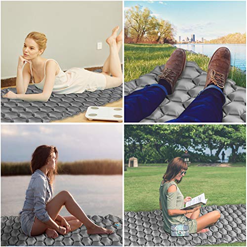 yeacar Ultralight Sleeping Pad - Self Inflating Sleeping Pad is Ideal for Camping Hiking Backpacking - Camping Pad(Gray)