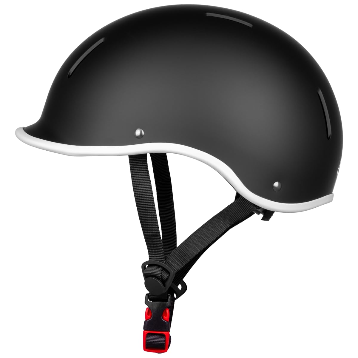 VINZ Aragon Fahrradhelm | Robuster Stadthelm für den Stadtverkehr | Leicht & Individuell Anpassbar | Urban Fahrrad Helm Für Erwachsene - Matt Schwarz 2