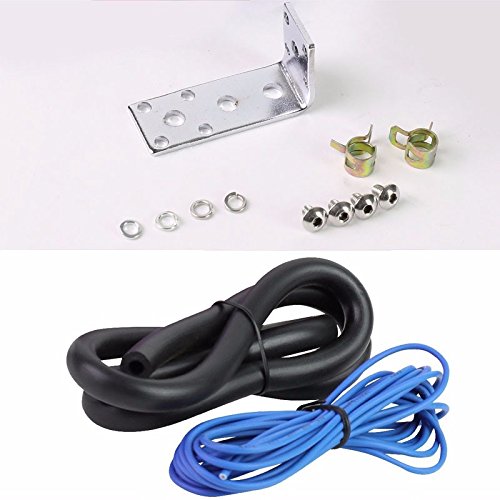 Purple Adjustable Pressure 1-30 PSI Manual Turbo Charger Boost Control+Rocket Switch without Electronic Wastegate/ Silver 44mm 14 PSI V-Band ClampOn Manifold Wastegate Kit+Dump Pipe Valve+Sealing Ring