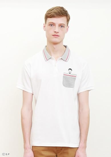 Amazon グラニフ Graniph コラボレーション半袖ポロシャツ まる子ガーンエンブロイダリー ちびまる子ちゃん ホワイト L ポロシャツ 通販