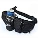 Cosmos ® Black Color Adjustable Strap Waist Bag Pack with Water Bottle Holder Pocket for for Running / Hiking / Cycling / Camping / Traveling / Outdoor Sports