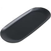 KUMGROT Candle Plate Stainless Steel Candle Tray Candle Holder Plate Decorative Small Bathroom Sink Vanity Trays Candle Dish for Jewelry Candle Trimmer (9 Inch Black)