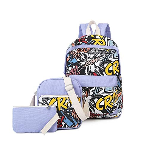 MultiZone Stylish Purple Combo - Backpack + Sling Bag + Pouch - Perfect Travel Accessories - Multipurpose - Adjustable Straps