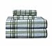 Pointehaven Heavy Weight Flannel Sheet Set, King, Plaid Sage - Warm & Cozy - 100% Cotton Flannel Pre-Shrunk -170 GSM -Deep Pockets -Easy Fit Elastic All Around-Comfy Double Brushed