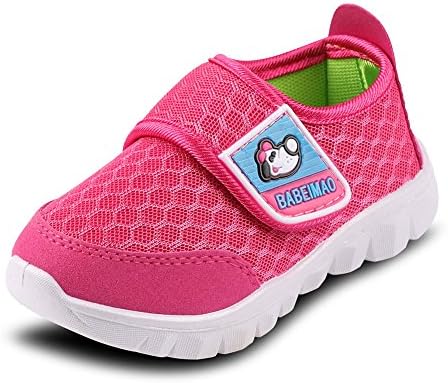 LINE BLUE Kids Shoes Slip-On Sneakers For Spring and Winter Breathable Fashion (Toddler/Little Kid) QDTX03,Pink,27