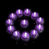 SOMUNS Flameless Tea Lights, Warm White Flickering Bulbs Battery Operated Fake Electric Candles for Wedding Party Club Decor 12pcs