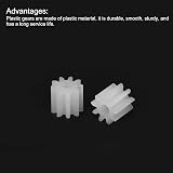 sourcing map 10Pcs Plastic Gears 9 Teeth 2mm Shaft Module 0.5 for RC Car Robot view 4