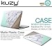 Kuzy MacBook Pro 13 Case 2018 2017 2016 Release A1989 A1706 A1708, Plastic Hard Shell Cover for Newest MacBook Pro 13 inch case with/Without Touch Bar & Touch ID Soft Touch - Marble Mint Wood Pattern