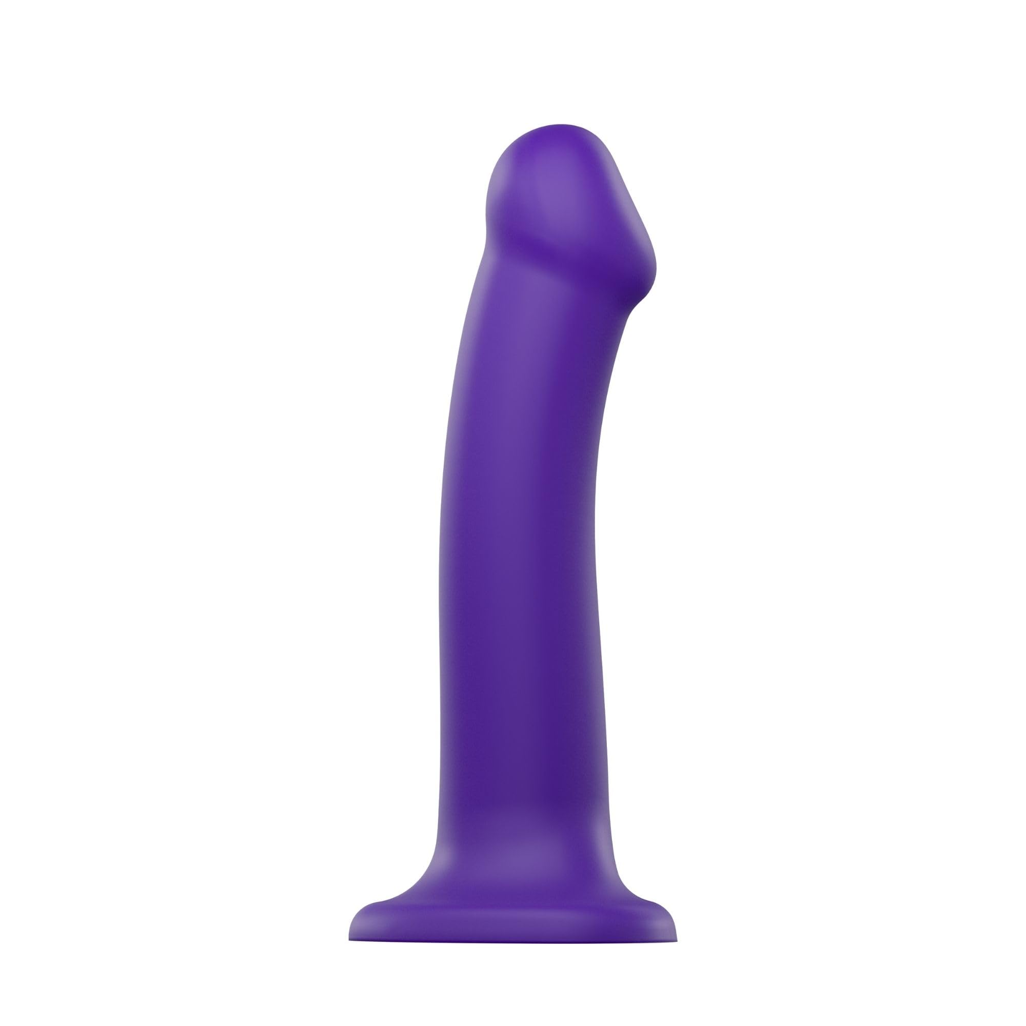 Strap-On-Me - Bendable Dildo - Semi-Realistic Sex Toy - Dual Density Silicone - Powerful Suction Cup - Phthalate-Free - Hypoallergenic - Purple - Size L,6013380
