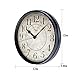 JUSTUP Wall Clock, 12 inch Metal Silent Non-Ticking Retro Clock Black Vintage European Style Battery Operated with HD Glass Easy to Read for Office School Indoor Decor