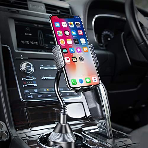 Cup Holder Phone Mount Universal Adjustable Gooseneck Cup Holder Cradle Car Mount for Cell Phone iPhone Xs/XS Max/X/8/7 Plus/Galaxy