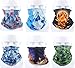 Delicol 6pcs Assorted Seamless Outdoor Sport Bandanna Headwrap Scarf Wrap(7 Color Choices) (Style 1)