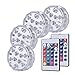 Submersible Led Lights, [Multi Color Remote Controlled Submersible LED Lights - 4 Pack] eLander 10 LED IR Controlled Submersible Light, for Aquarium, Pond, Party, Halloween, Christmas Lighting