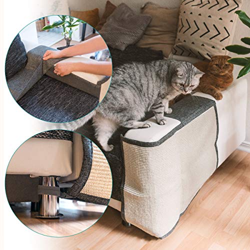 Navaris Cat Scratch Mat Sofa Protector Natural Sisal Furniture