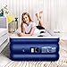 OlarHike Twin Air Mattress with Built-in Pump, Elevated Double High Airbed for Guests, Blow Upgraded Camping Beds for Adults, Flocked Top, Inflated Size: 75×40×18 inches, 18, Blue