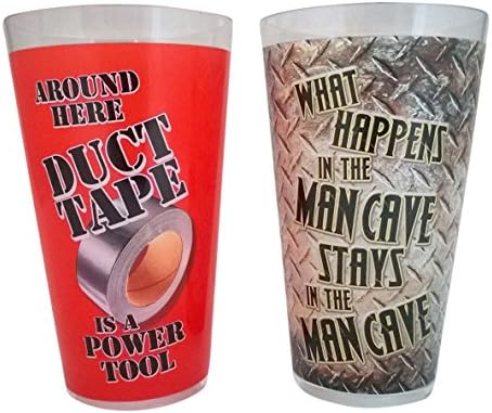 The Man Cave 2 Piece Acrylic 20 oz Cup Set