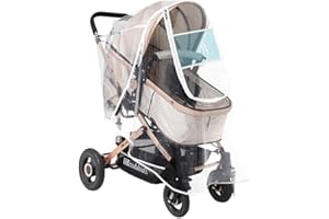 BEROCIA Stroller Rain Cover, Universal Stroller Accessory, Waterproof, Windproof, Protect from Sun Dust Snow, Baby Stroller Weather Shield for Travel