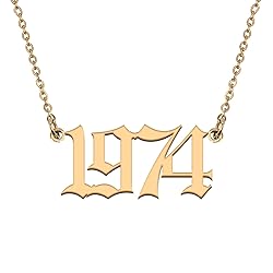 GR859C 18K Gold Plated Old English Birthday Number