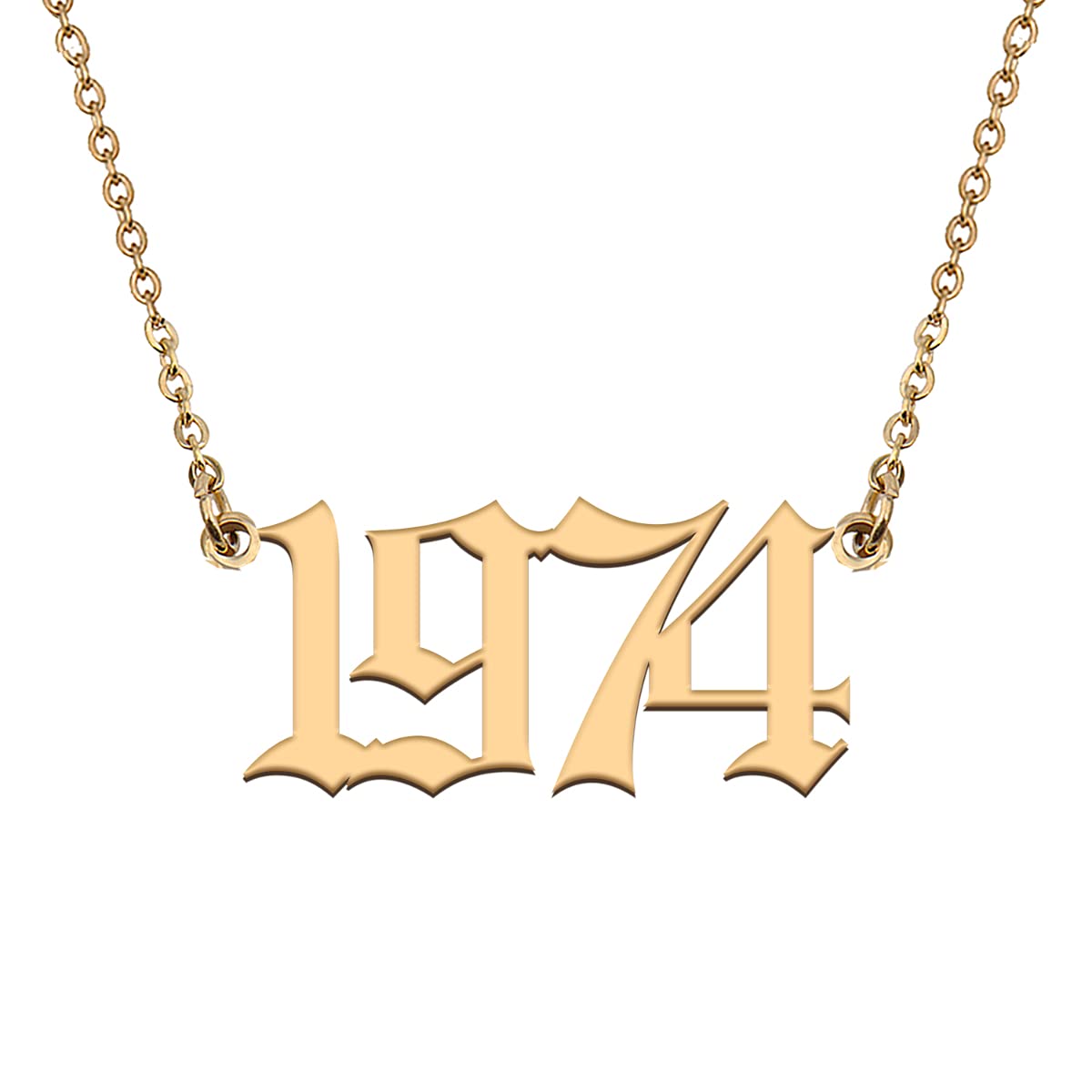 GR859C 18K Gold Plated Old English Birthday Number