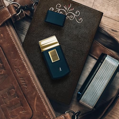Wahl Travel Shaver Gold Edition Cordless Rechargeable Electric Shaver for Men, Great for Travel, Hair and Beard Trimmer, Compact and Portable