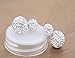 DIB Fashion Jewelry 925 Sterling Silver Crystal Double Sided Rhinestone Ball Princess Stud Earring