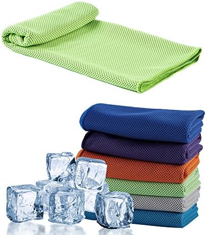 The Cool Bear Microfiber Instant Cooling Towel - Extra Long 40"x12" - Cool Snap Towel for Sports, Workout, Fitness, Gym, Golf, Yoga, Running, Travel, Camping and More (Green)