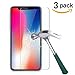 iPhone X Screen Protector, TANTEK Tempered Glass/Case Friendly Screen Protector for Apple iPhone X / 10 (2017) (3-Pack)