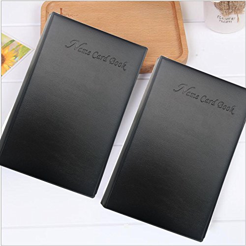 Business Name Card Holder Organizer Book - 2Pack PU Leather Holds 600 Cards