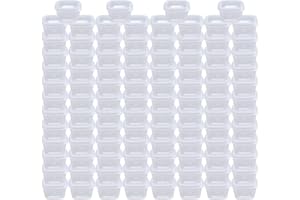 MIUPOO Leak Proof Square Sauce Cup,Plastic Souffle Cups,Disposable Clear Leak Proof Sauce Cup With Hinged Lid,Used for Various Sauces,Food Samples,Storage Crafts,1 OZ,100 Pieces