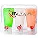 Travel Bottle Set Of 3 By KJA | 3 oz Squeezable Leak Proof Silicone Bottles BPA Free TSA Approved FDA Certified Refillable Containers For Shampoo, Lotion, Conditioner & More | With Clear Toiletry Bag