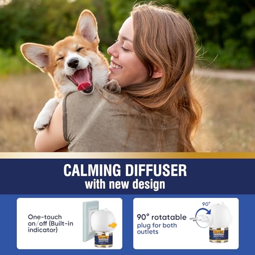 Pheromones for Dogs Calming 3 in 1 Tranquillit Kit (1 Diffuser + 2 Refill 48 ml) Calming Dog Calm Restless Stress for Relaxing and Tranquilating Dogs Diffuser 60 Days Tasteless Flavor