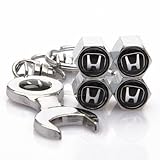 Wrench Keychain Chrome Tire Valve Stem Caps For Honda