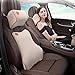 Anyshock Lumbar Support Back Cushion & Headrest Neck Pillow Kit Memory Foam Ergonomic Orthopedic Backrest for Car Seat Office Computer Chair and Wheelchair Back Pain Relief (Beige)