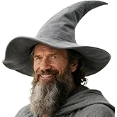 lckellong Adult Wizard Hat for Halloween, Witch Sorcerer Costume Accessory
