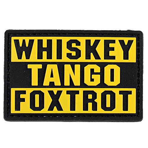 LIVABIT PVC Rubber 3D Morale Patch MP-23 Tactical Airsoft Paintball Yellow WTF Whiskey Tango Foxtrot - Thumbnail 3