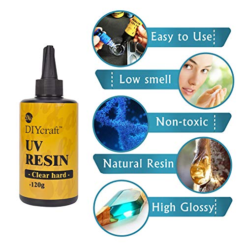 DIYcraft UV Resin 120g Clear Crystal Improved Ultraviolet Curing for