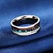 TIGRADE 6mm 8mm Deer Antlers Titanium Ring Turquoise Wood Inlaid Wedding Band