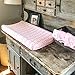 Ely's & Co. Changing Pad Cover Set | Cradle Sheet Set 100% Cotton Jersey Knit 2 Pack Pink Triangle and Squiggles