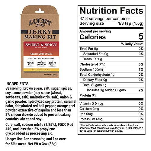 Sweet and Spicy Jerky Seasoning Kit by Lucky Beef Jerky A Blend of