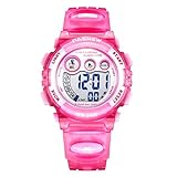 Dayllon Kids outdoor Sports Wrist Watch Boys Girls LED Digital Quartz Wacthes for 5-12 Years Old Children(Pink) #Pdyl-5