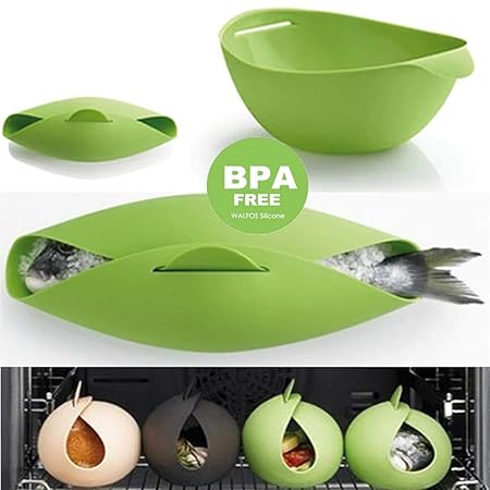 LQT Ltd - Vaporera de Silicona para microondas, Horno, Pescado ...