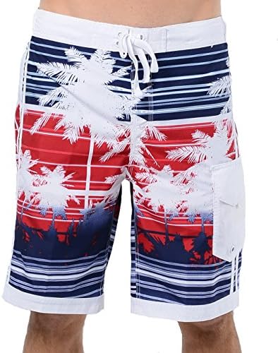 U.S. Apparel Men's Micro Fiber South Beach Swim Trunks Red L