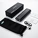 ROMOSS 20000mAh Portable Charger, High Capacity Power Bank with 4 Port 7.2A Max Output, Aluminum External Battery Pack with Type-C & Micro-USB Input for iPhone, iPad, Samsung and More (Black)
