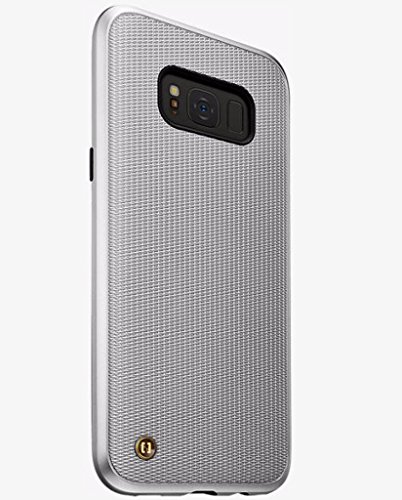 Granite Chain Veil Hybrid Slim Case Cover for Samsung Galaxy S8+ Plus - Silver (Certified Refurbished)