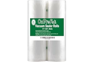 O2frepak 2Pack (Total 100Feet) 11x50 Rolls Vacuum Sealer Bags Rolls with BPA Free,Heavy Duty Vacuum Food Sealer Storage Bags Rolls,Cut to Size Roll,Great for Sous Vide