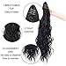 Synthetic Wavy Curly Drawstring Ponytail Extension Clip in Claw Ponytails Long Curly Ponytail Extension Wavy Synthetic Ponytail Hairpieces for Women Black Color(2#)