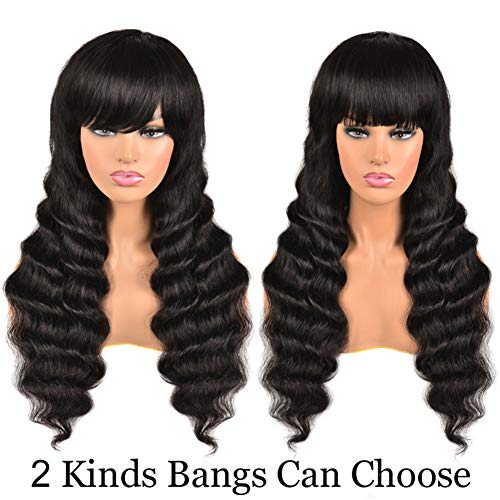 Machine-Made-Wigs-Human-Hair-with-Bangs-Loose-Wave-None-Lace-Front-wigs-with-Bangs-Loose-Deep-Wave-Wig-100-Unprocessed-Brazilian-Virgin-Remy-Human-Hair-for-Black-Women22-Natural-Color