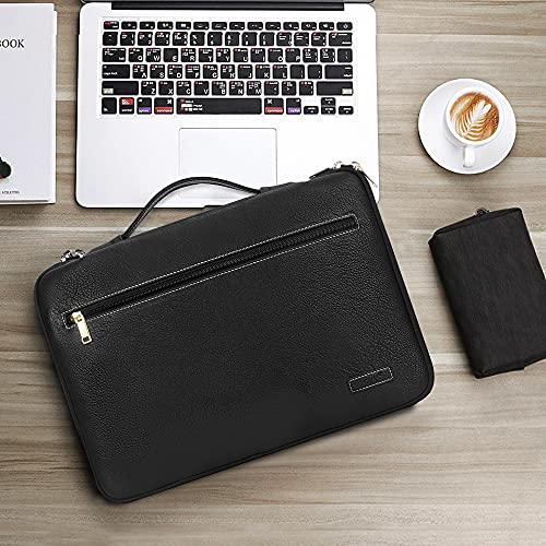 FYY 1213.5" [Premium Leather] Laptop Sleeve Case Cover Bag for MacBook