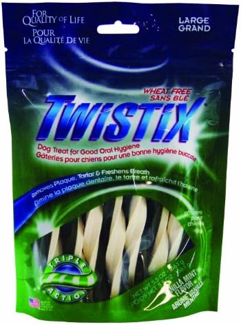 Twistix 5.5-Ounce Original Dental Chew Treats For Dogs, Large, Vanilla Mint Flavor