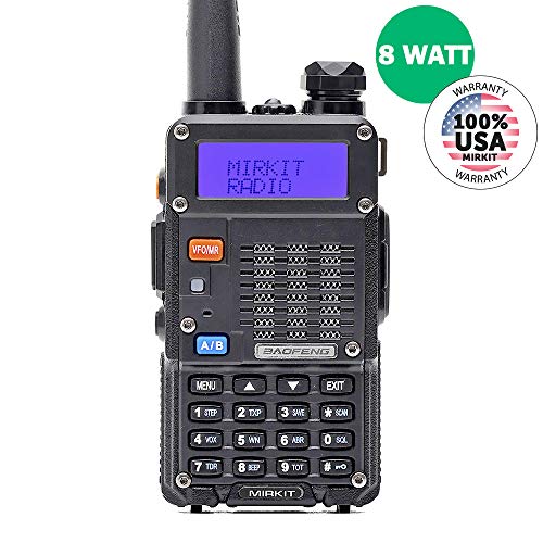 Baofeng Radio UV-5R MK5 8W 2019 Mirkit Edition Improved Model Walkie Talkies Dual Band VHF/UHF Two Way Ham Radio 1800mAh Li-ion Battery Pack - USA Warranty